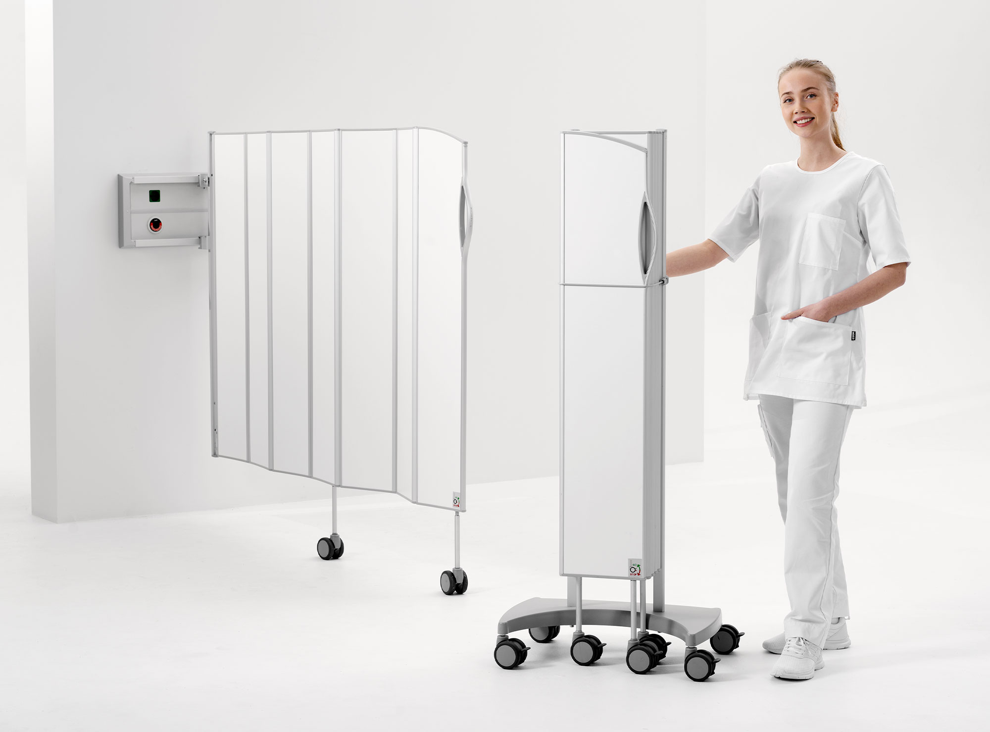 Silentia medical room dividers fixed screens or mobile
